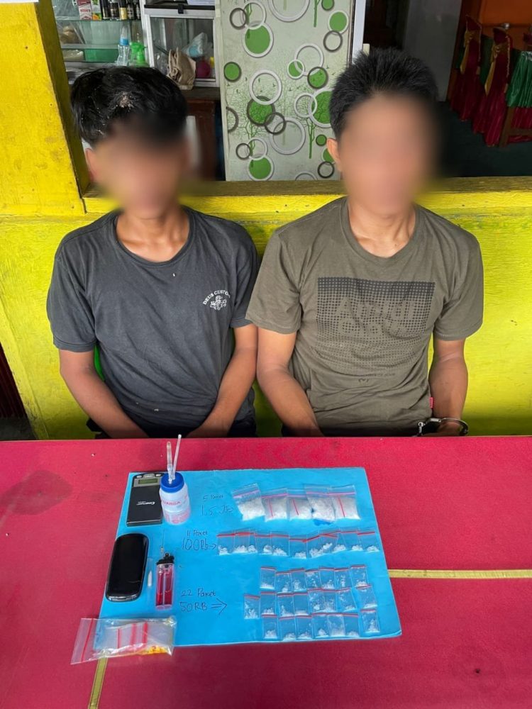 Kedua Diduga Pelaku Pengedar Sabu di Bungo yang di tangkap BNNP Jambi. (Foto: istimewa)