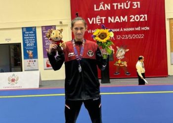Atlet wushu Jambi Melisa Try Andani berhasil meraih medali perak SEA Games Vietnam di nomor sanda kelas 56 kg (Foto: instagram @meltryand)