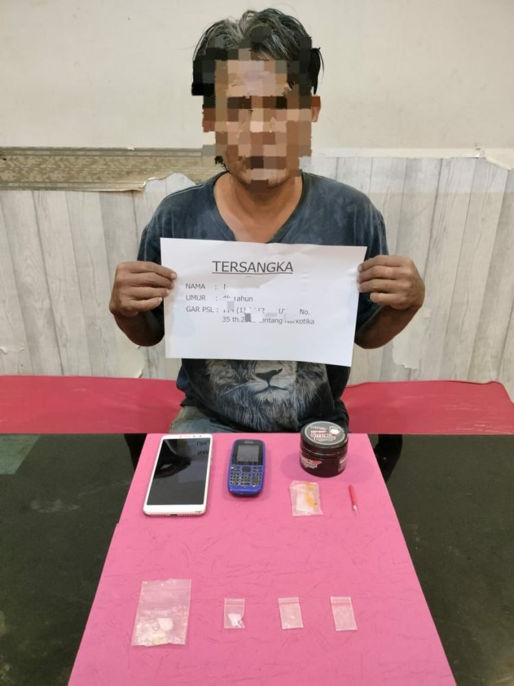 Seorang Pria Ini dan 4 Paket Sabu Miliknya Diamankan Tim Polresta Jambi