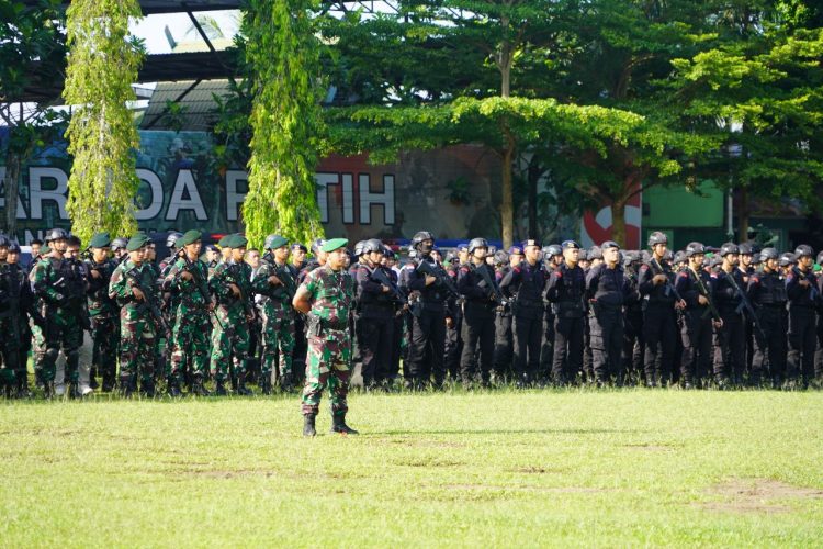 Jelang Kunjungan Presiden RI di Jambi, TNI-Polri Laksanakan Apel Gelar Pasukan Pengamanan