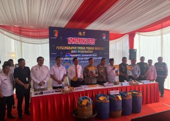 Ratusan Kilogram Sabu Cair Diamankan Mabes Polri dan Polda Jambi