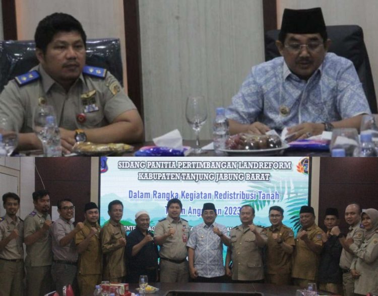 Bupati Pimpin Rapat Sidang Panitia Landerform Tanjab Barat Dalam Rangka Redistribusi Tanah TA 2023