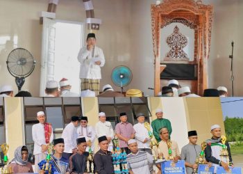 Bupati Dan Wakil Bupati Sholat Idul Adha di Masjid Syekh Utsman.Sekaligus Penyerahan Tropi Pemenang Pawai Takbiran Idul Adha 1444 H