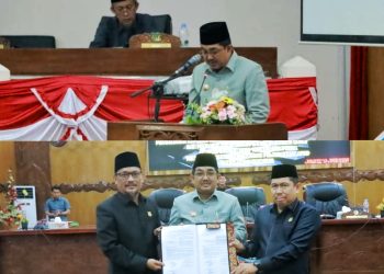 Bupati Tanjab Barat Sampaikan Pendapat Akhir Atas Keputusan DPRD Terhadap Raperda Pertanggungjawaban APBD TA 2022