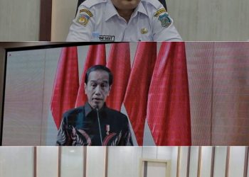 Bupati Tanjab Barat Ikuti Rakornas Wasin Tahun 2023 Secara Virtual