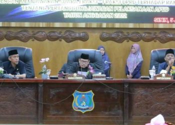 7 Fraksi DPRD Tanjab Barat Sampaikan Pandangan Umum Ranperda APBD Tahun Anggaran 2022