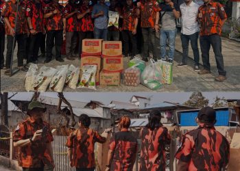 MPC PP Kabupaten Tanjab Barat Berikan Sembako Bagi Korban Kebakaran di Kualatungkal