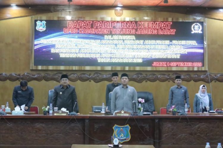 DPRD Tanjabbar Gelar Paripurna Ke-IV, Raperda Tentang Perubahan APBD TA 2023