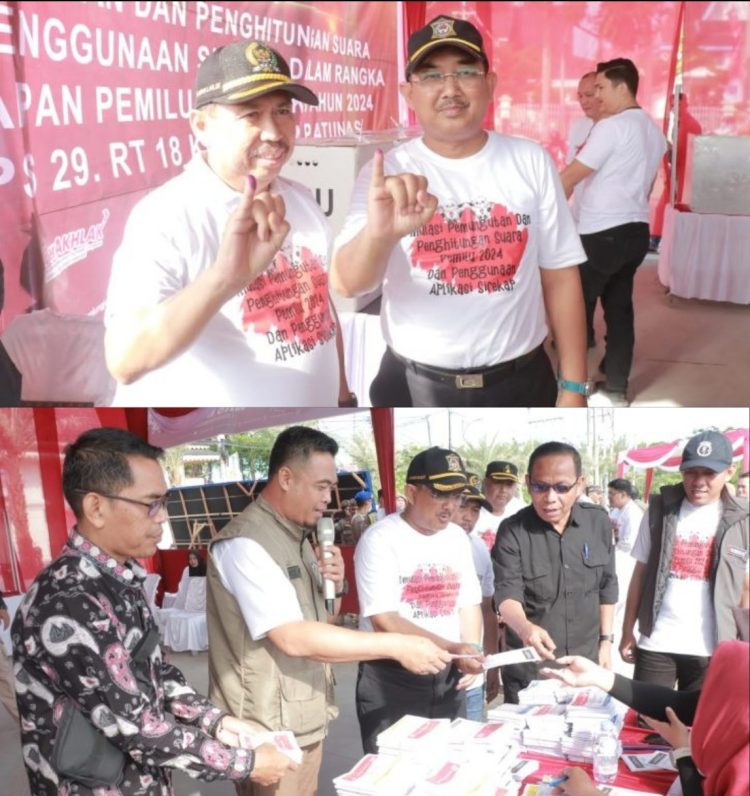 Bupati Tanjab Barat Sukses Melakukan Simulasi Pemungutan dan Penghitungan Suara.