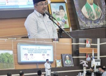 Bupati Tanjab Barat Sambut Kunker Gubernur Jambi dalam Rangka Evaluasi Program Kegiatan BKBK TA 2023