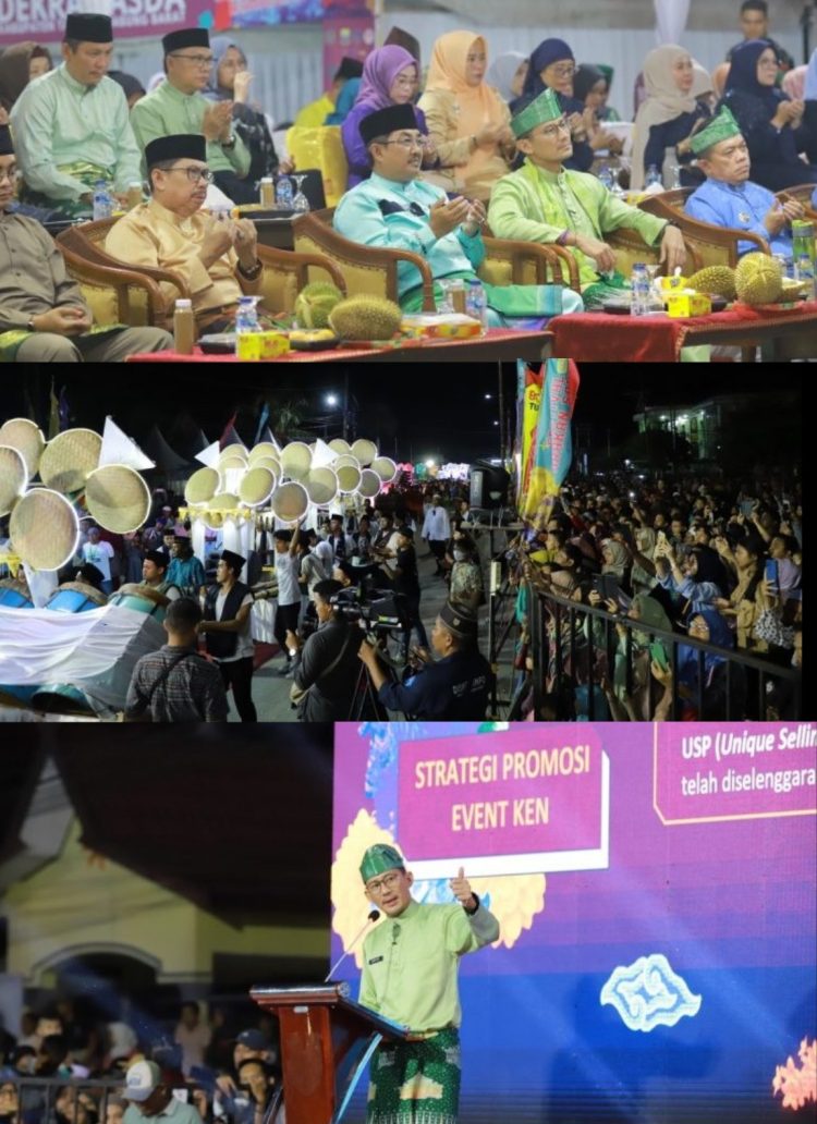 Sandiaga Uno Apresiasi Bupati Tanjab Barat atas Suksesnya Festival Arakan Sahur