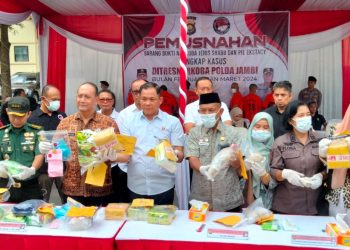 Pemusnahan Barang Bukti: Puluhan Kilogram Narkotika Dimusnahkan Polda Jambi