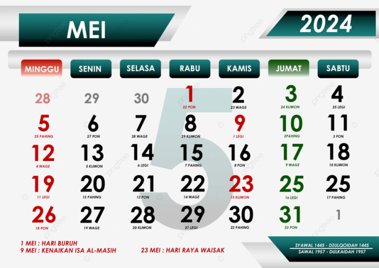 Ini Tanggal Merah di Bulan Mei 2024, Ada Dua Kali Long Weekend