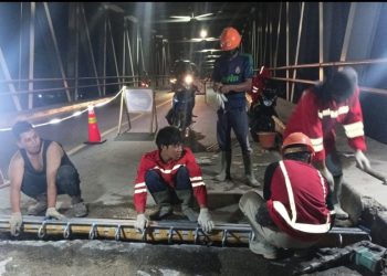 Atasi Kemacetan, BPJN Jambi Langsung Pasang Sambung Siar Muai Jembatan Aurduri 1
