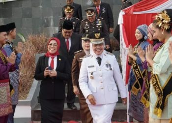HUT RI 79, Waket II DPRD Kota Jambi Hadiri Penurunan Bendera Merah Putih