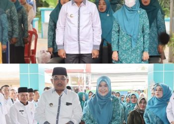 Bupati Tanjab Barat Didampingi Ketua Tim Penggerak PKK Meresmikan Gedung Baru Sekretariat TP-PKK