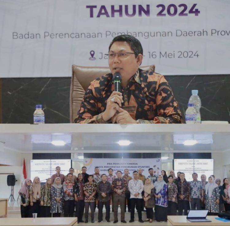 Wabup Tanjab Barat Hadiri Acara Pra Penilaian Kinerja Upaya Percepatan Penurunan Stunting Kabupaten/Kota Provinsi Jambi Tahun 2023