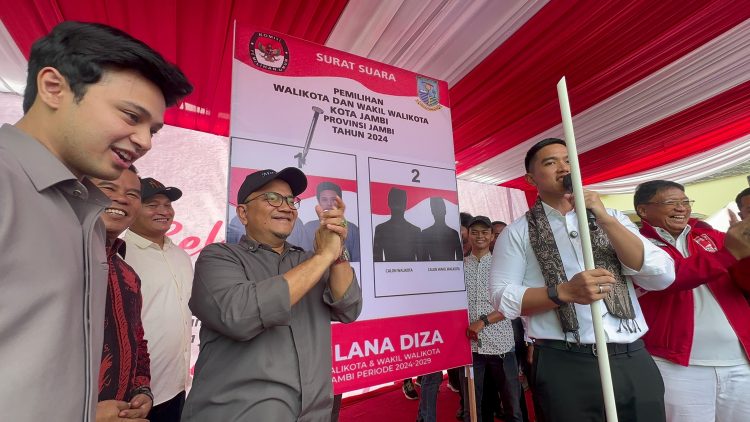 Bersama Kaesang, Maulana dan Diza Ajak Masyarakat Kota Jambi Pilih Nomor 1 untuk Kota Jambi Bahagia