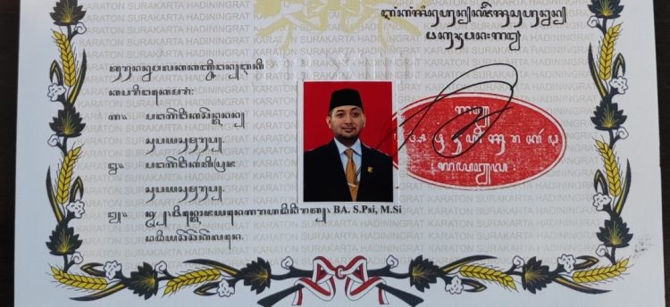 Waka DPRD Jambi Pinto Jayanegara Akan Dianugerahi Gelar Adat dari Sultan Pakubuwono XIII