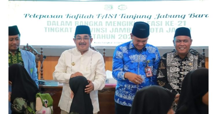 Bupati Tanjab Barat Lepas 75 Peserta Kafilah FASI ke-21 Tingkat Provinsi