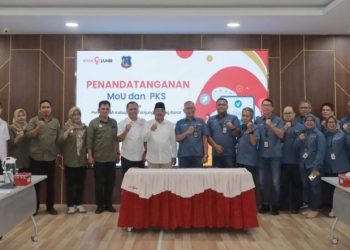 Bupati Tanjung Jabung Barat Teken MoU dan PKS dengan Bank 9 Jambi