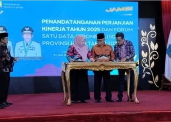Gubernur Jambi dan OPD Teken Perjanjian Kinerja 2025, Al Haris: Harus Sesuai Target