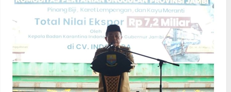 Lepas Ekspor Komoditas Senilai Rp 7,2 Miliar, Gubernur Al Haris Dorong Peningkatan Kinerja Ekspor Pertanian Jambi
