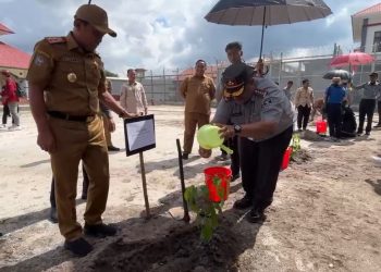 Lapas Palangka Raya dan BPDASHL Kahayan Tanam Pohon Bersama Peringati Hari Lingkungan Hidup
