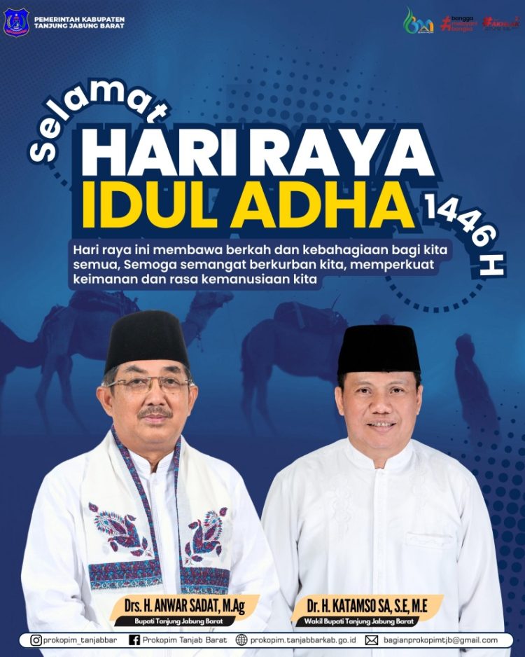 Pemkab Tanjungjabung Barat Mengucapkan Selamat Hari Raya Idul Adha 1446 H