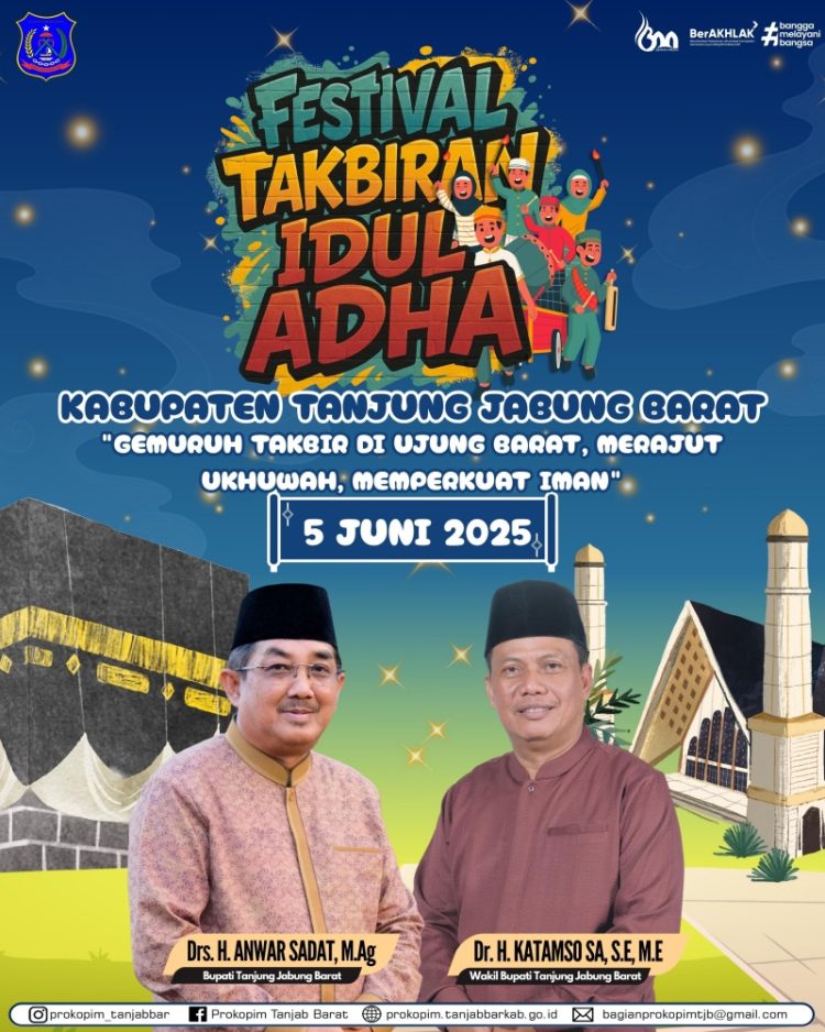 Pemkab Tanjungjabung Barat Gelar Malam Takbiran Idul Adha 1446 H