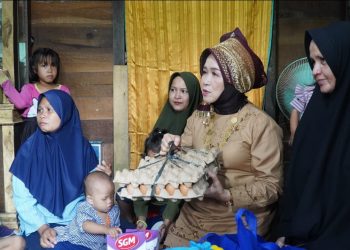 Hj. Hesti Haris Serahkan Bantuan Kursi Roda dan Pantau Penanganan Stunting di Muaro Jambi