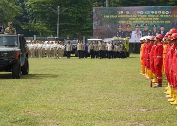 Gubernur Al Haris dan Pangdam XX/TIB Pimpin Apel Kesiapsiagaan Penanggulangan Karhutla di Jambi