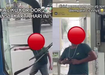 Viral Pria Rusak Wiper Bus TJ di Koridor 2 hingga Nyaris Lempar Tutup Tong Sampah, Diduga Mengamuk Tak Terima Bajajnya Kena Senggol