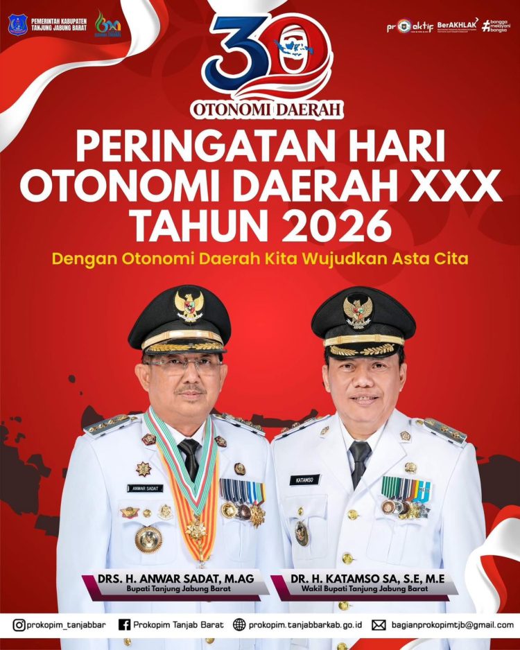 Pemkab Tanjab Barat: Selamat Hari Otonomi Daerah