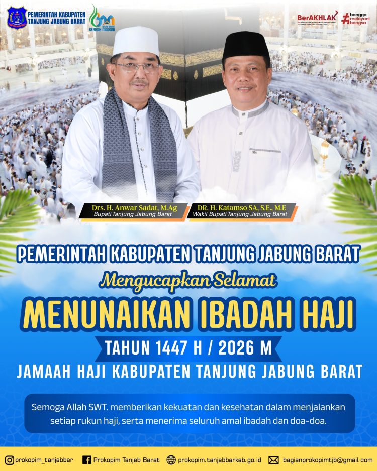 Pemkab Tanjab Barat Mengucapkan Selamat Menunaikan Ibadah Haji Tahun 2026