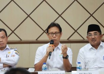 Bupati Anwar Sadat Sambut Menkes Budi Gunadi dan Gubernur Al Haris di RSUD KH Daud Arif