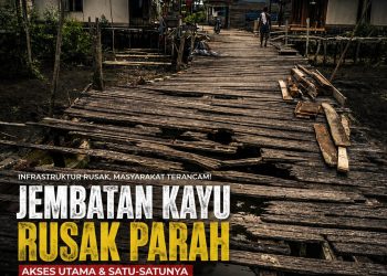 Jerambah Kayu Akses Utama 8 Desa di Kecamatan Seberang Kota Rusak Parah, Warga Minta Pemerintah Daerah Segera Turun Tangan